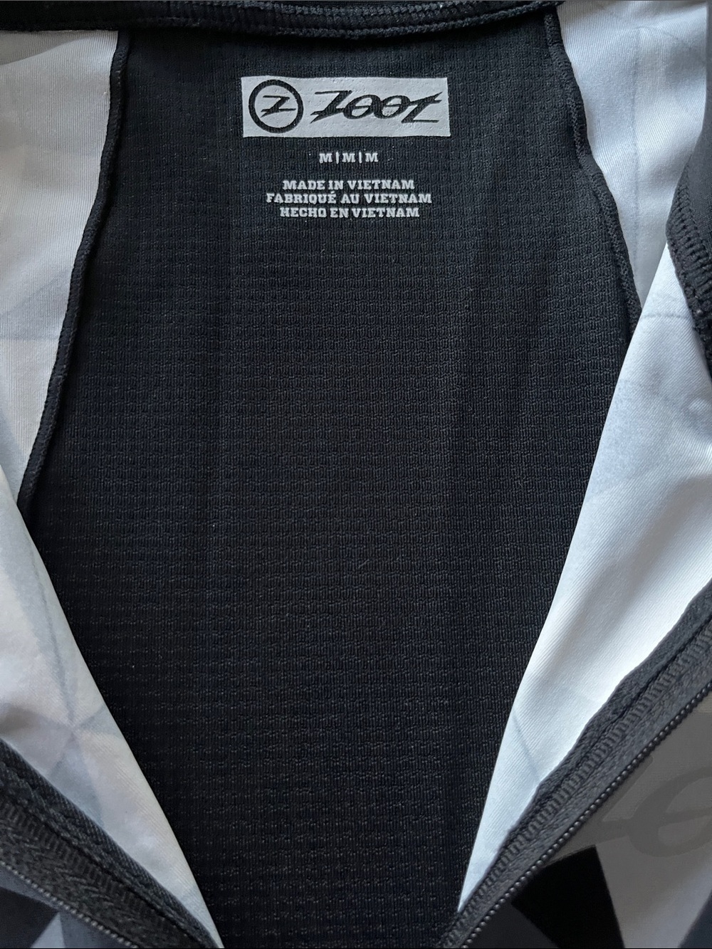 Zoot Sleeveless Cycling Jersey Tri Top Vest Geometric Print Rear Pockets M - Picture 7 of 9